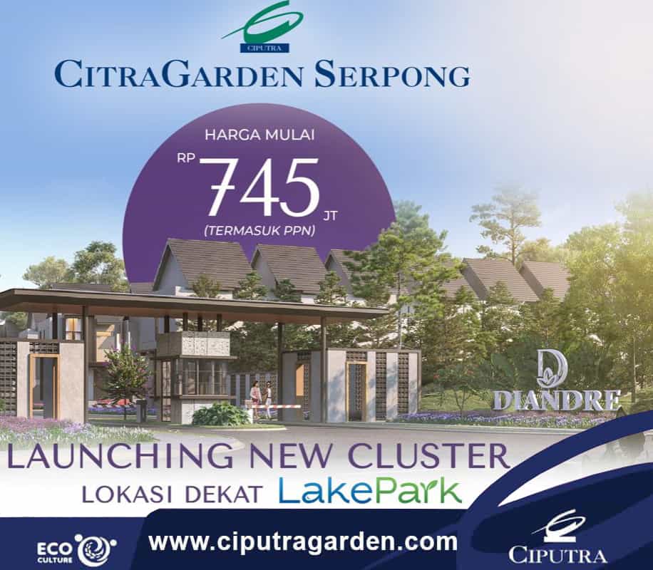 Cluster DIANDRE Citra Garden Serpong Cisauk Cluster DIANDRE Citra Garden Serpong Cisauk